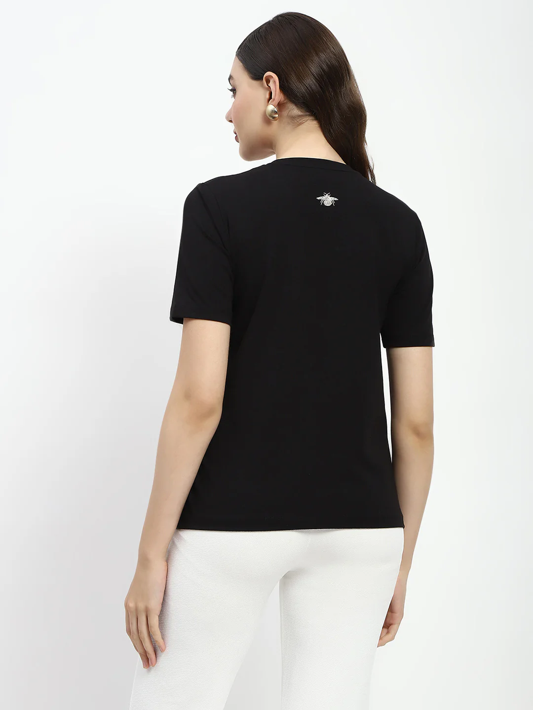 Madame Bridgerton Crystal Embellished Black T-Shirt - Image 6