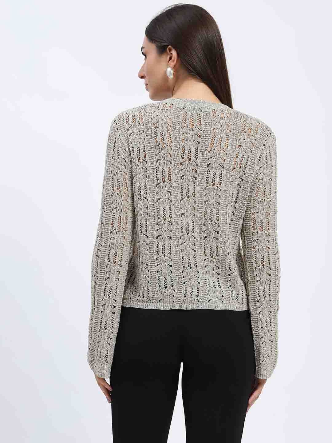 Madame Beige Loose Knit Top - Image 5
