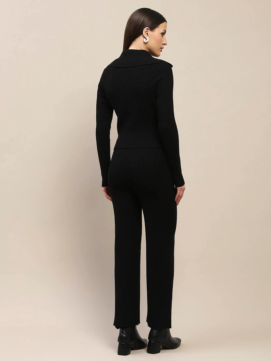Madame Black Knitted Top and Bottom Co-Ord Set - Image 6
