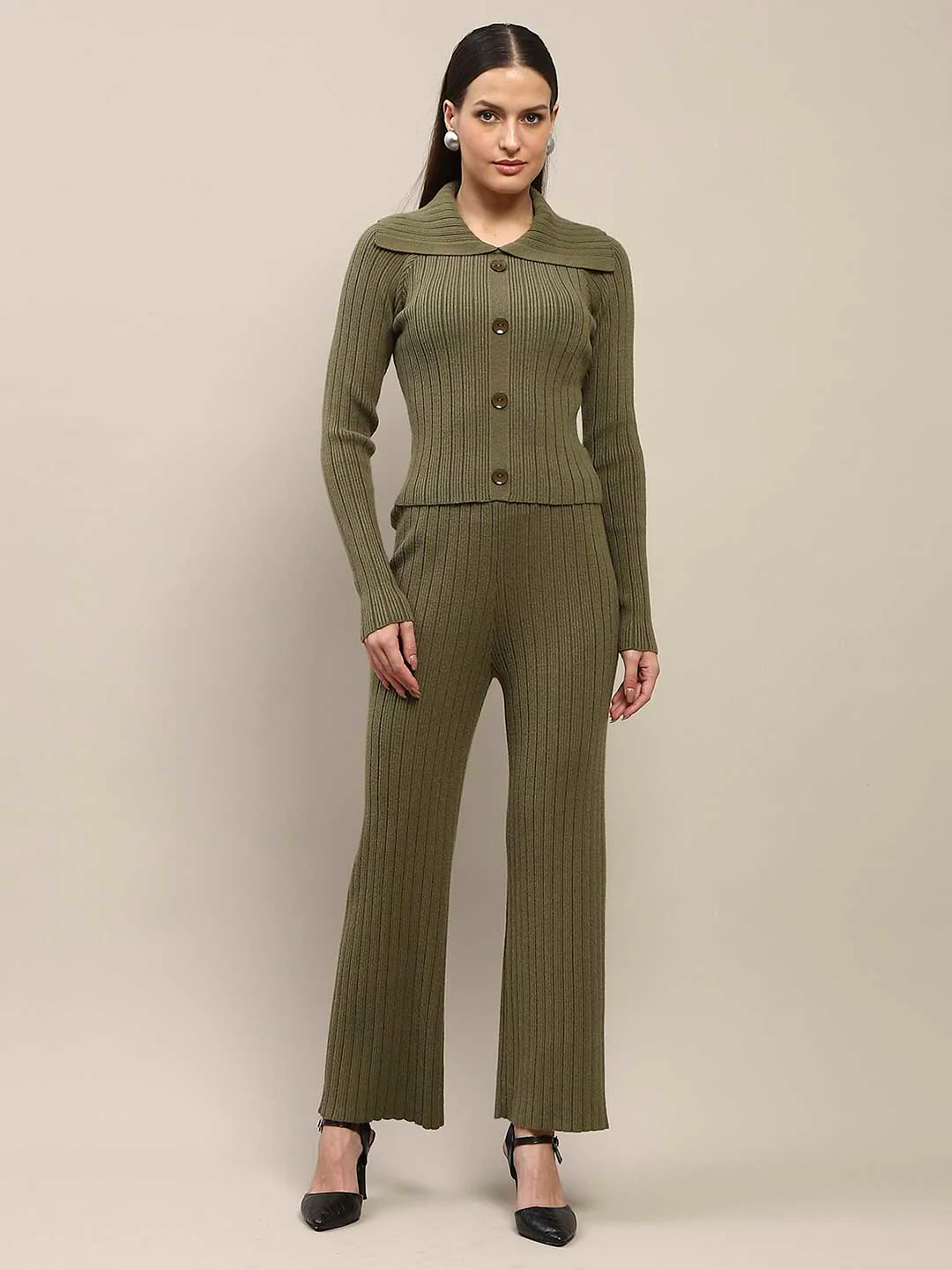 Madame Olive Knitted Top and Bottom Co-Ord Set - Image 3