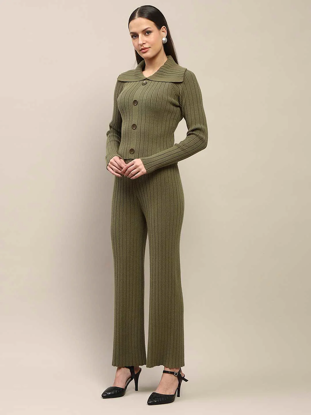 Madame Olive Knitted Top and Bottom Co-Ord Set - Image 5