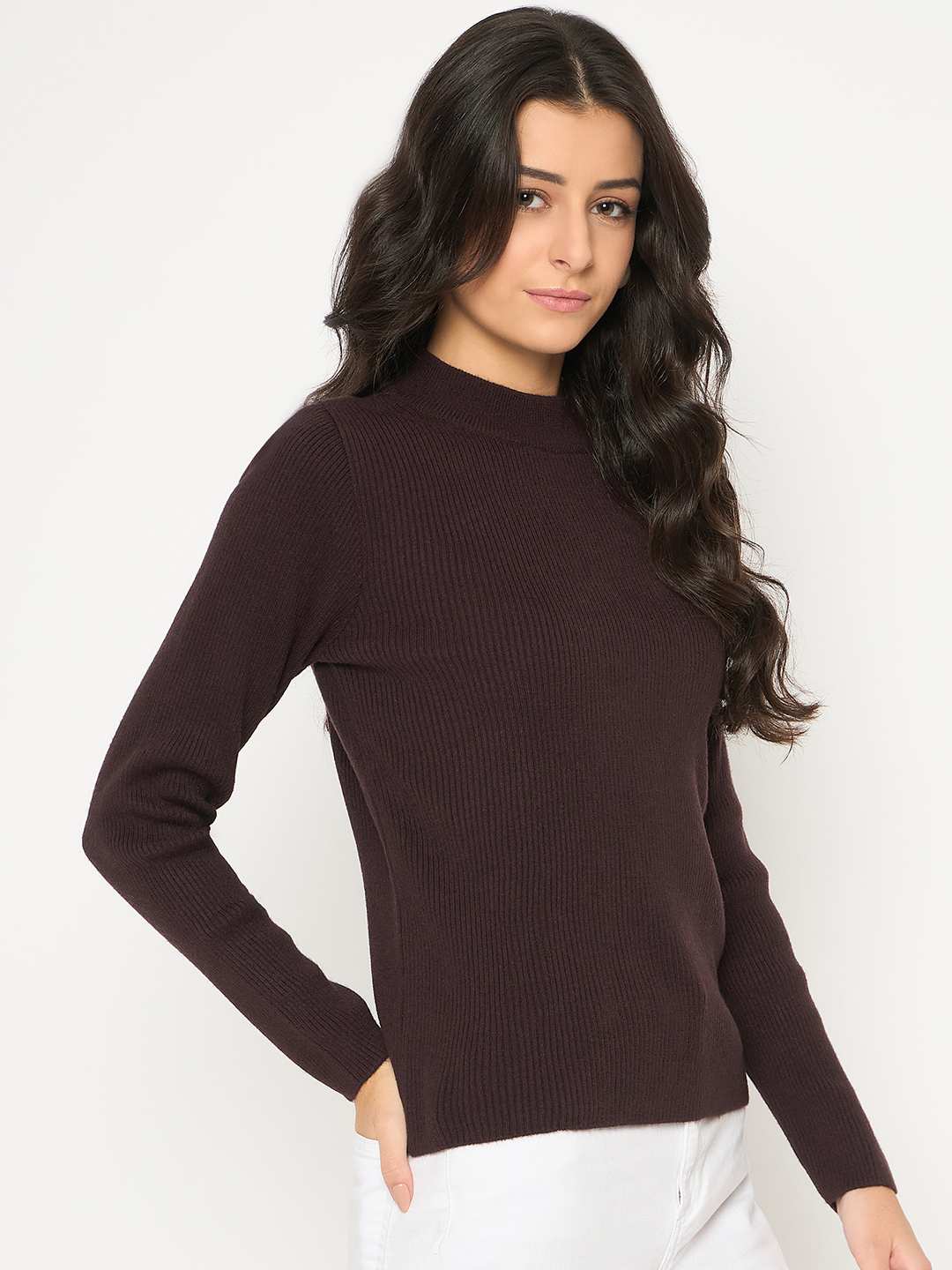 Madame Mock Neck Brown Skeeve - Image 4