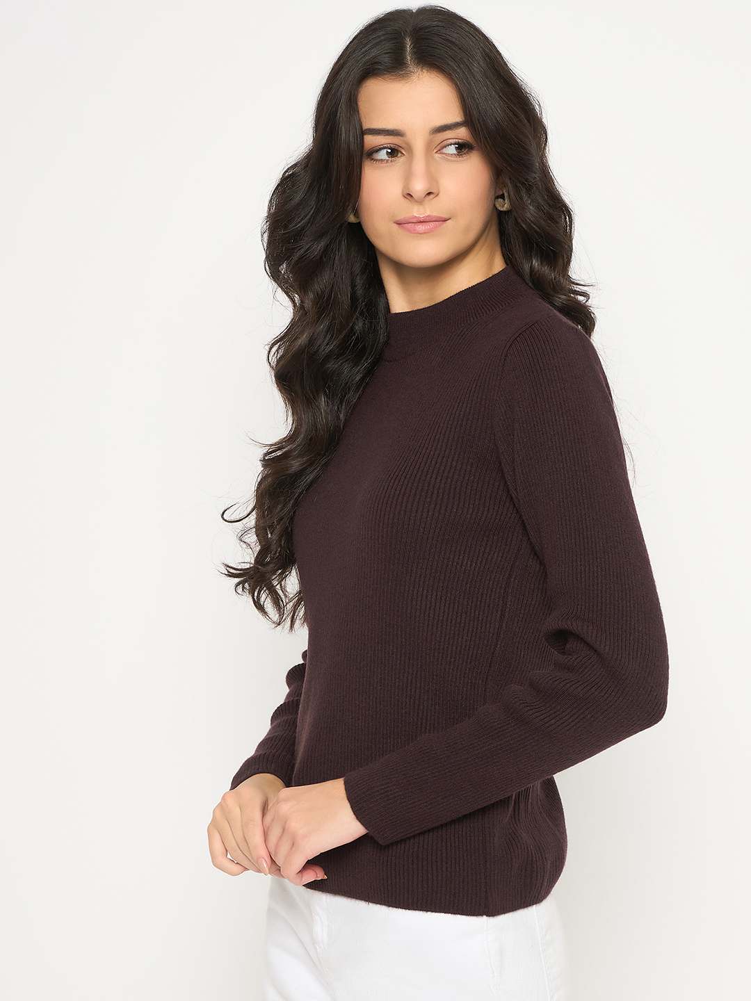Madame Mock Neck Brown Skeeve - Image 5