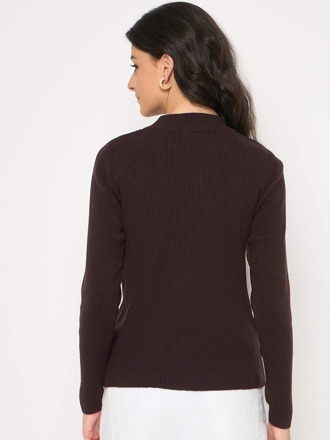 Madame Mock Neck Brown Skeeve - Image 6