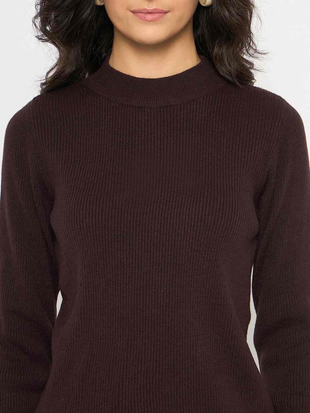 Madame Mock Neck Brown Skeeve - Image 7
