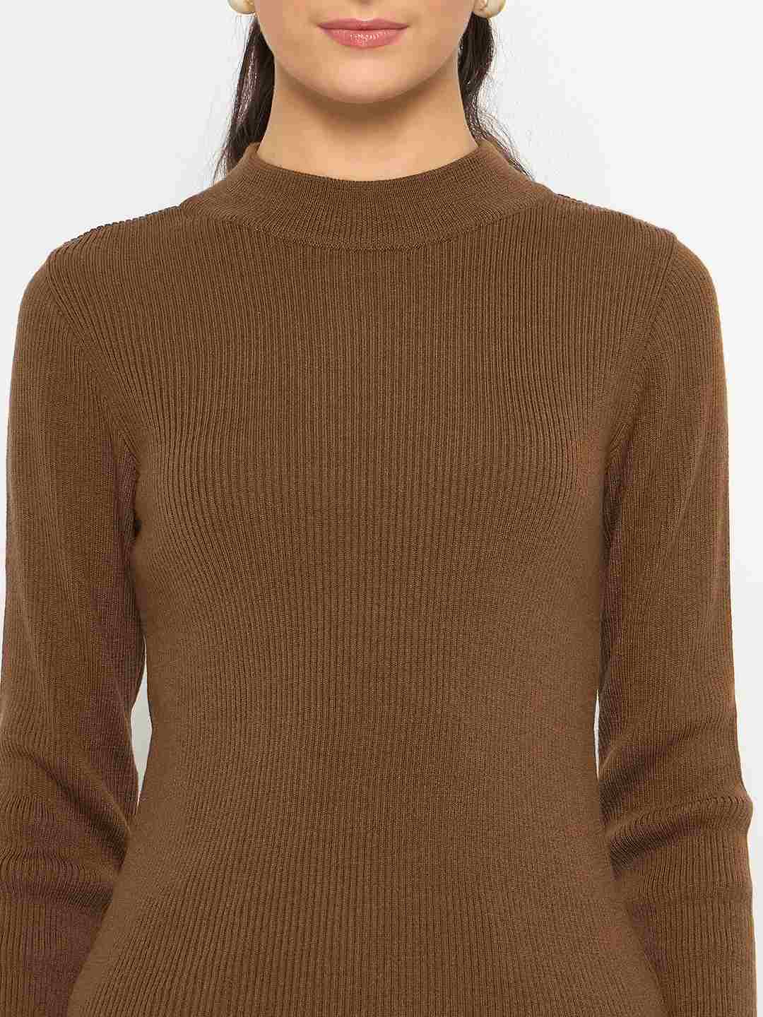 Madame Mock Neck Coffee Brown Skeeve - Image 7