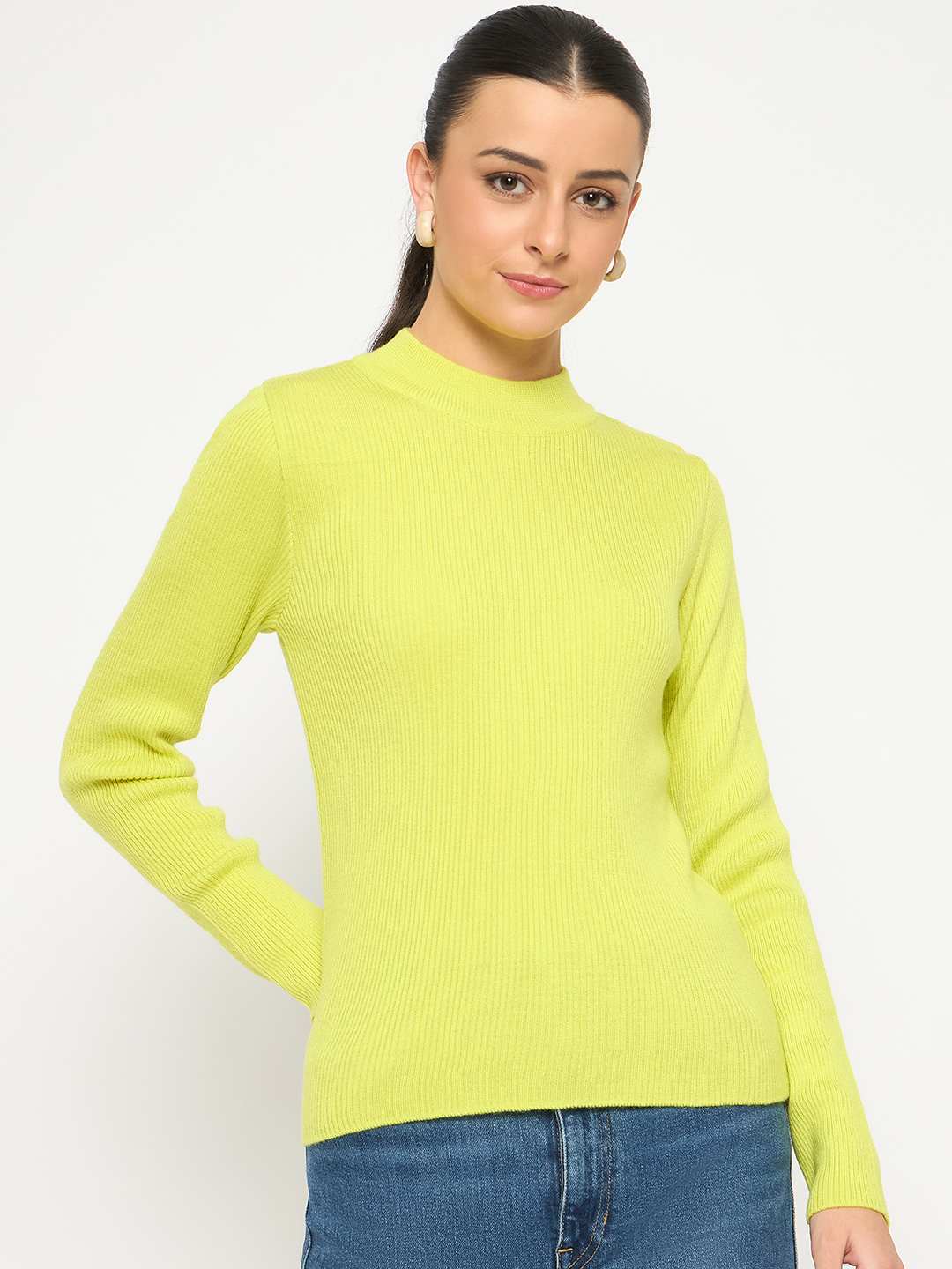 Madame Mock Neck Lemon Yellow Skeeve - Image 3