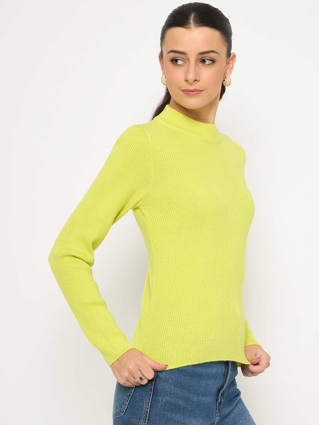 Madame Mock Neck Lemon Yellow Skeeve - Image 4