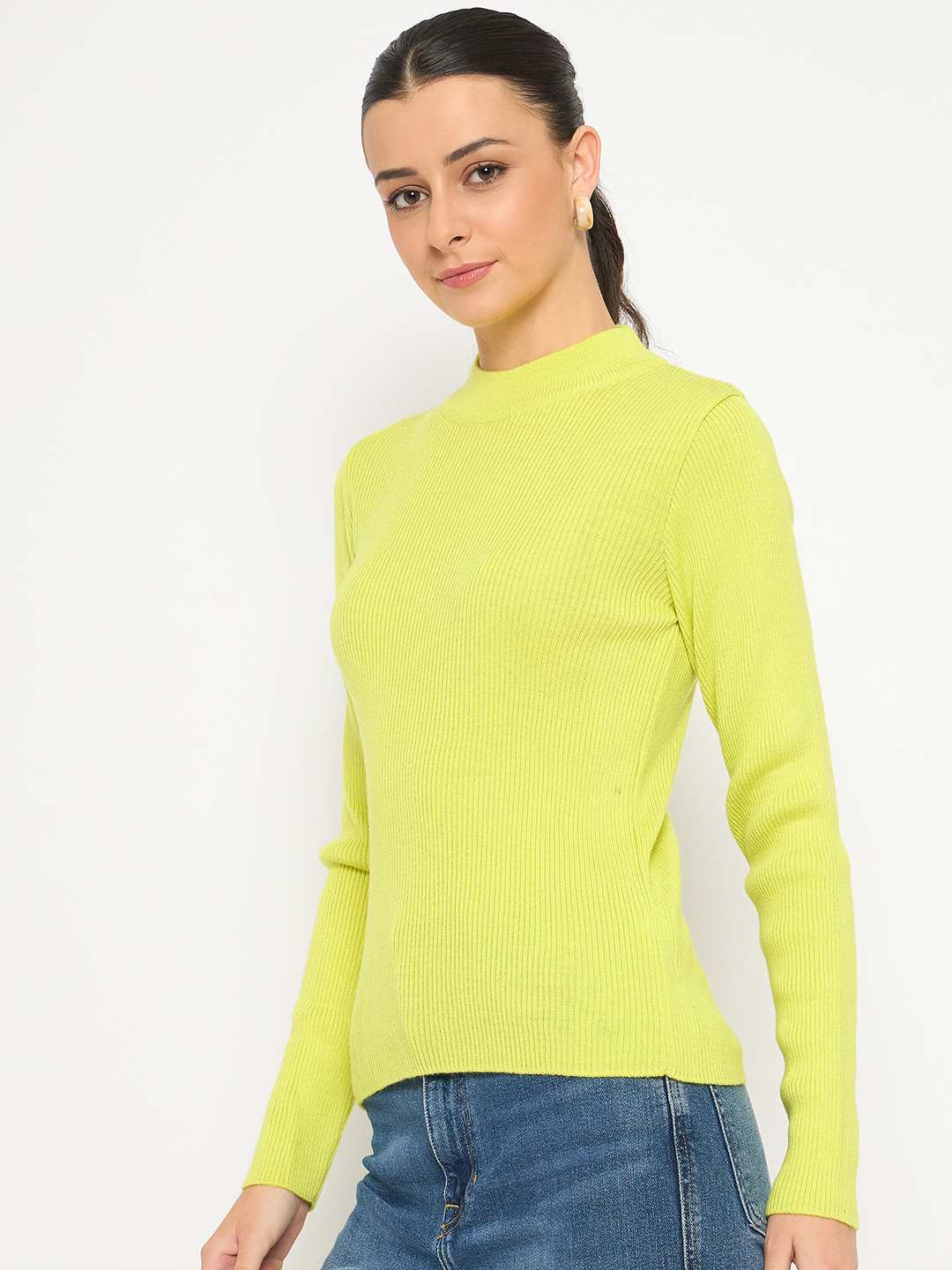 Madame Mock Neck Lemon Yellow Skeeve - Image 5