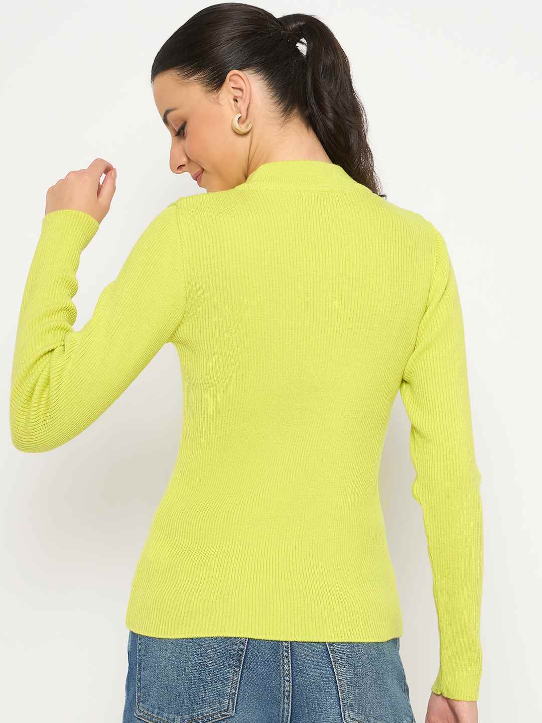 Madame Mock Neck Lemon Yellow Skeeve - Image 6
