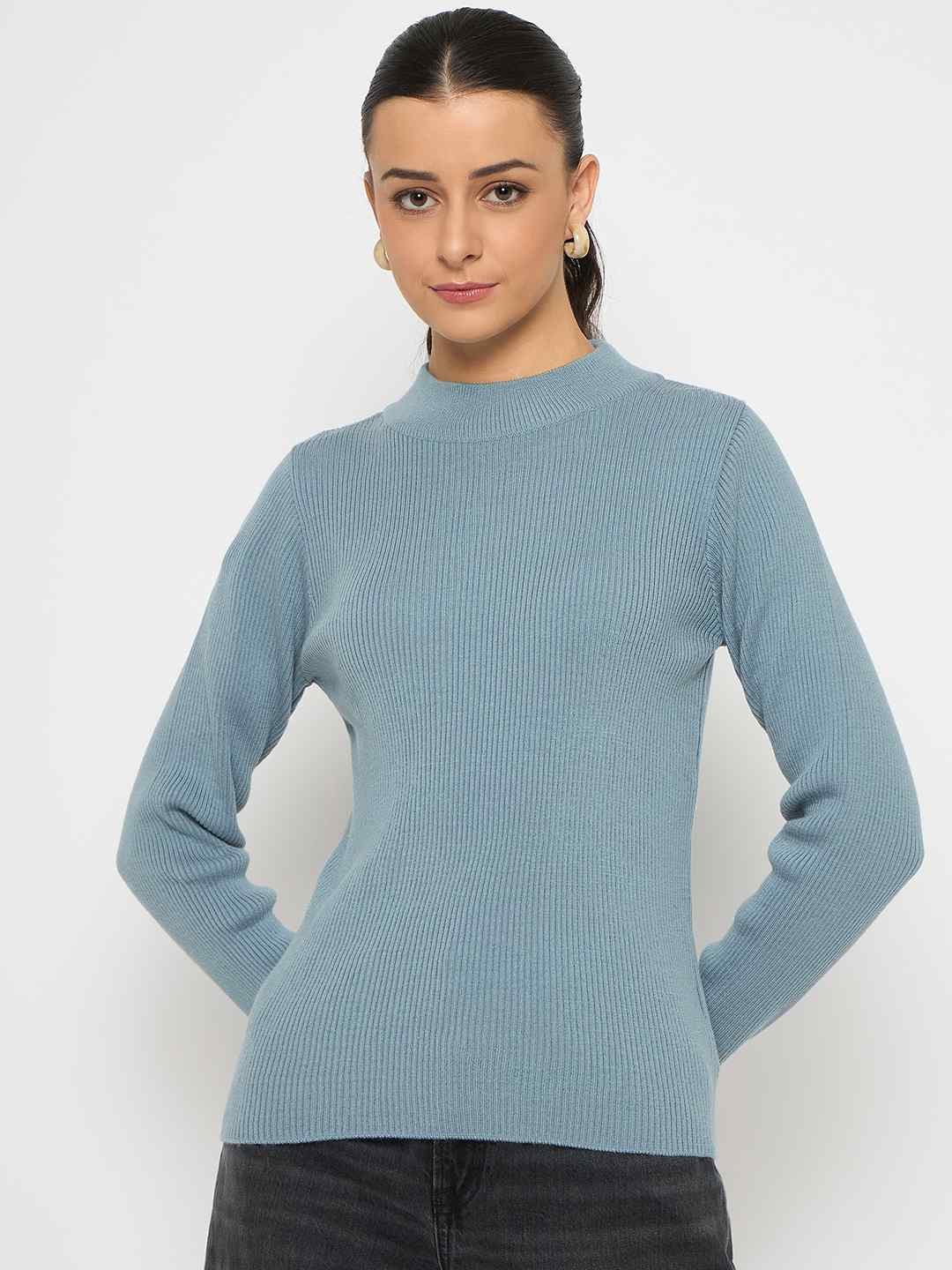 Madame Mock Neck Sky Blue Skeeve - Image 3