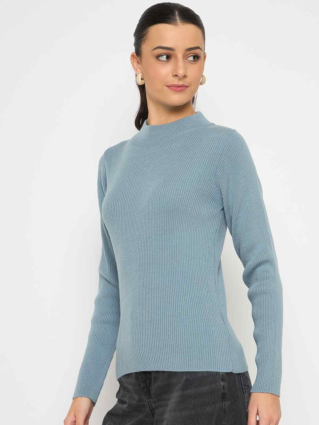 Madame Mock Neck Sky Blue Skeeve - Image 5