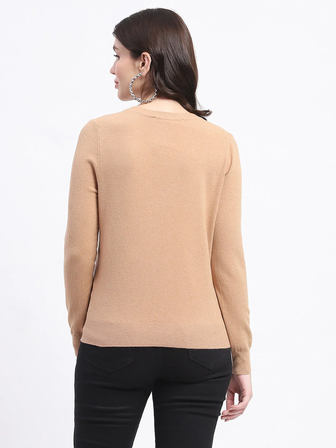 Madame Crew Neck Brown Sweater - Image 5