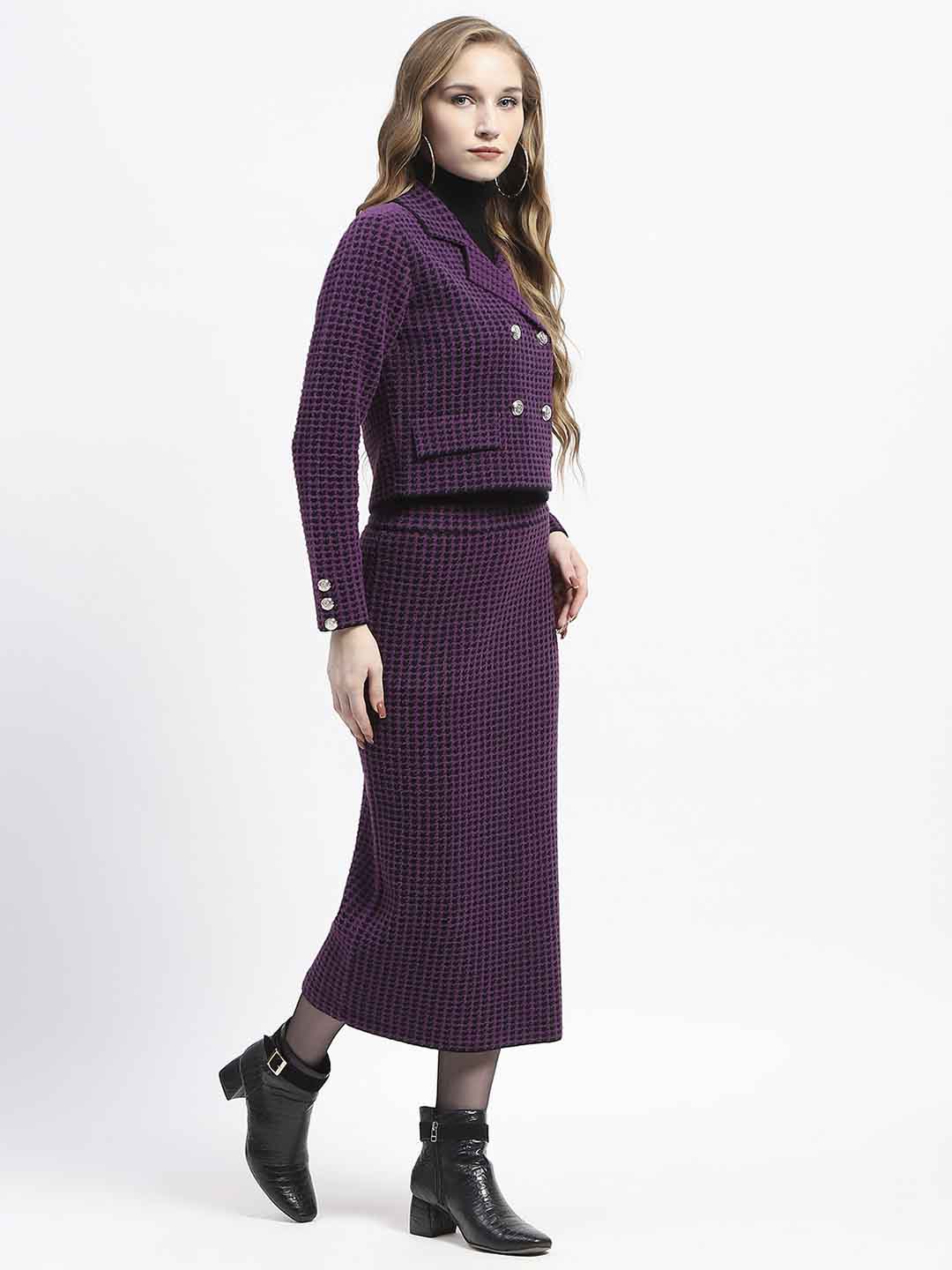 Madame Black Striped Double-Breasted Co-ord Set - Image 3
