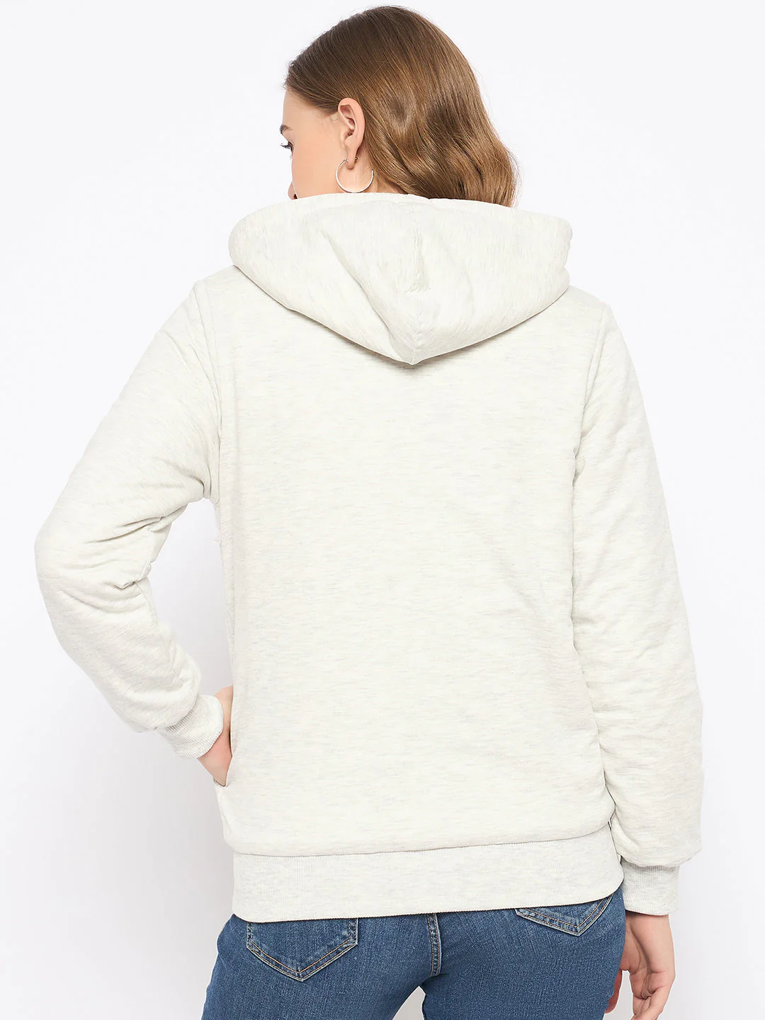 Madame White Fleece Hooded Sweatshirt - Image 6