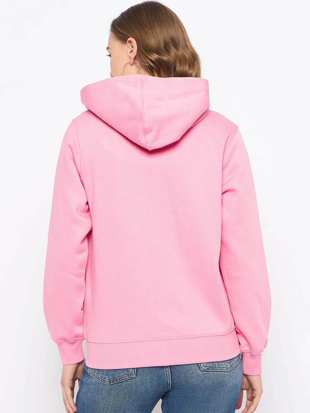 Madame Placement Print Detailed Pink Hooded Sweatshirt - Image 6