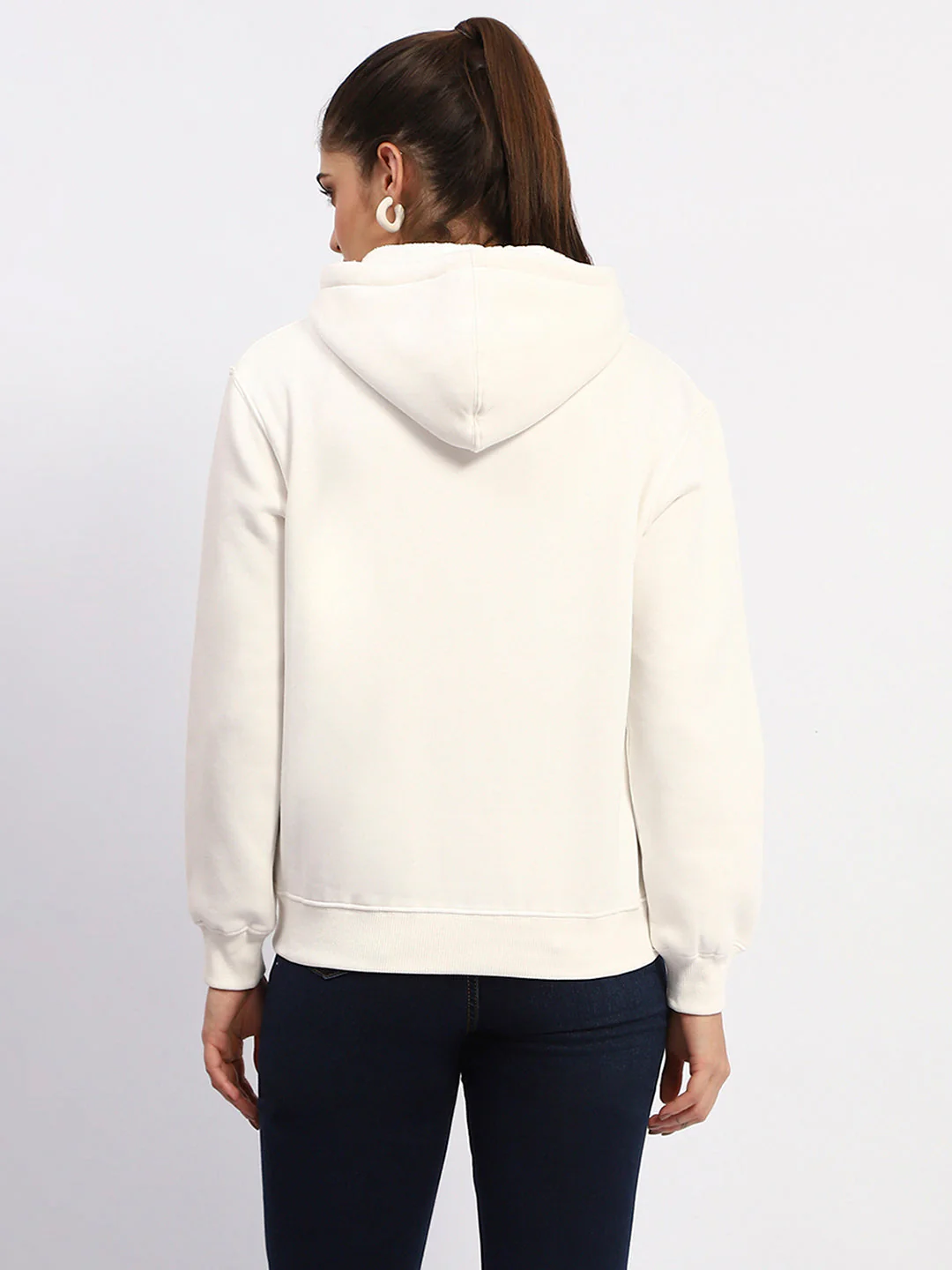 Madame White Graphic Printed Hoodie Sweatshirt - Image 5