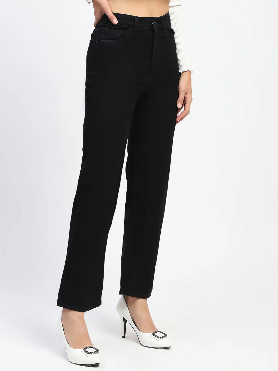 Madame Black Straight Fit Denim - Image 3