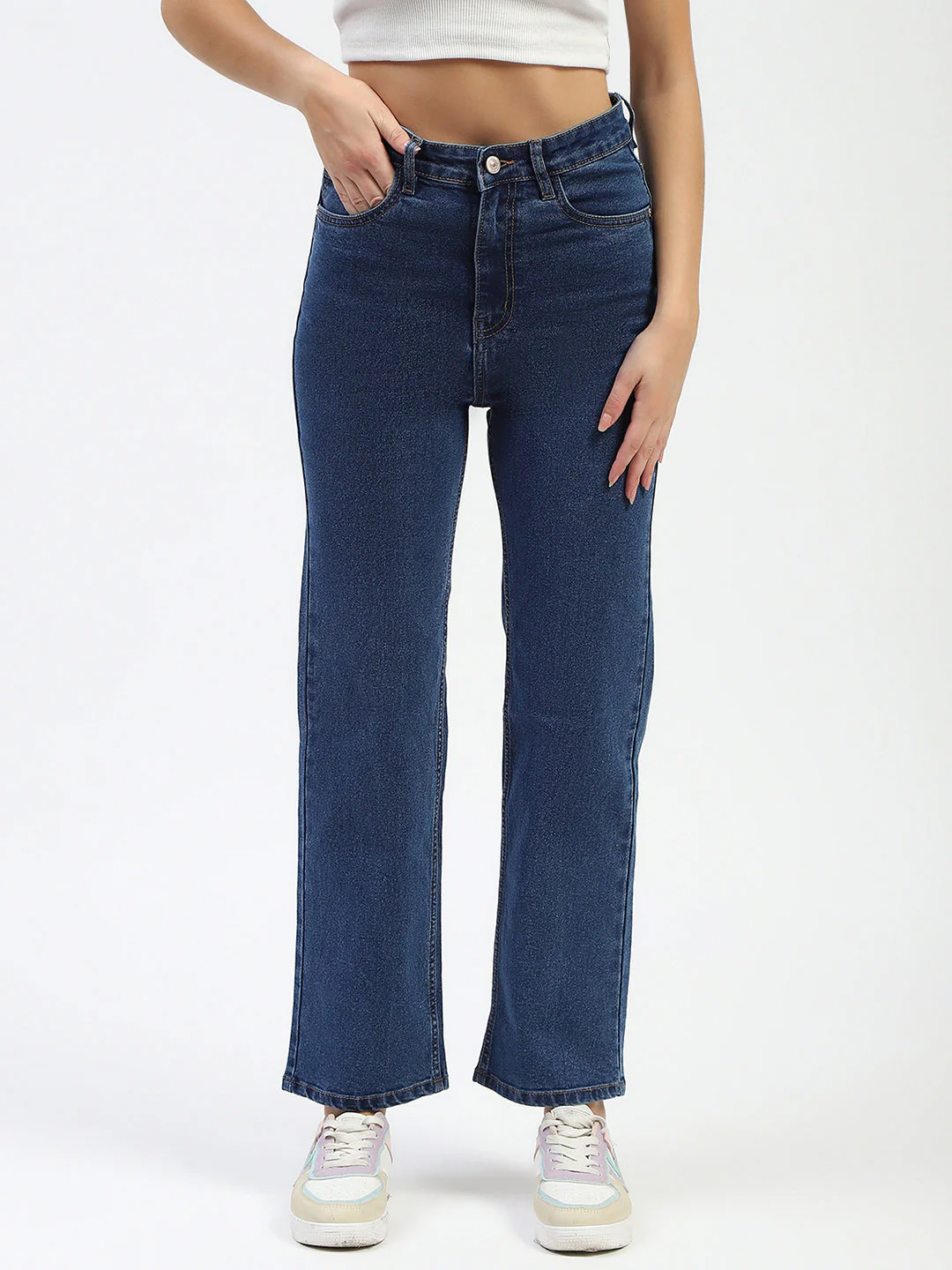 Madame Dark Wash Straight-Fit Denim Jeans - Image 2