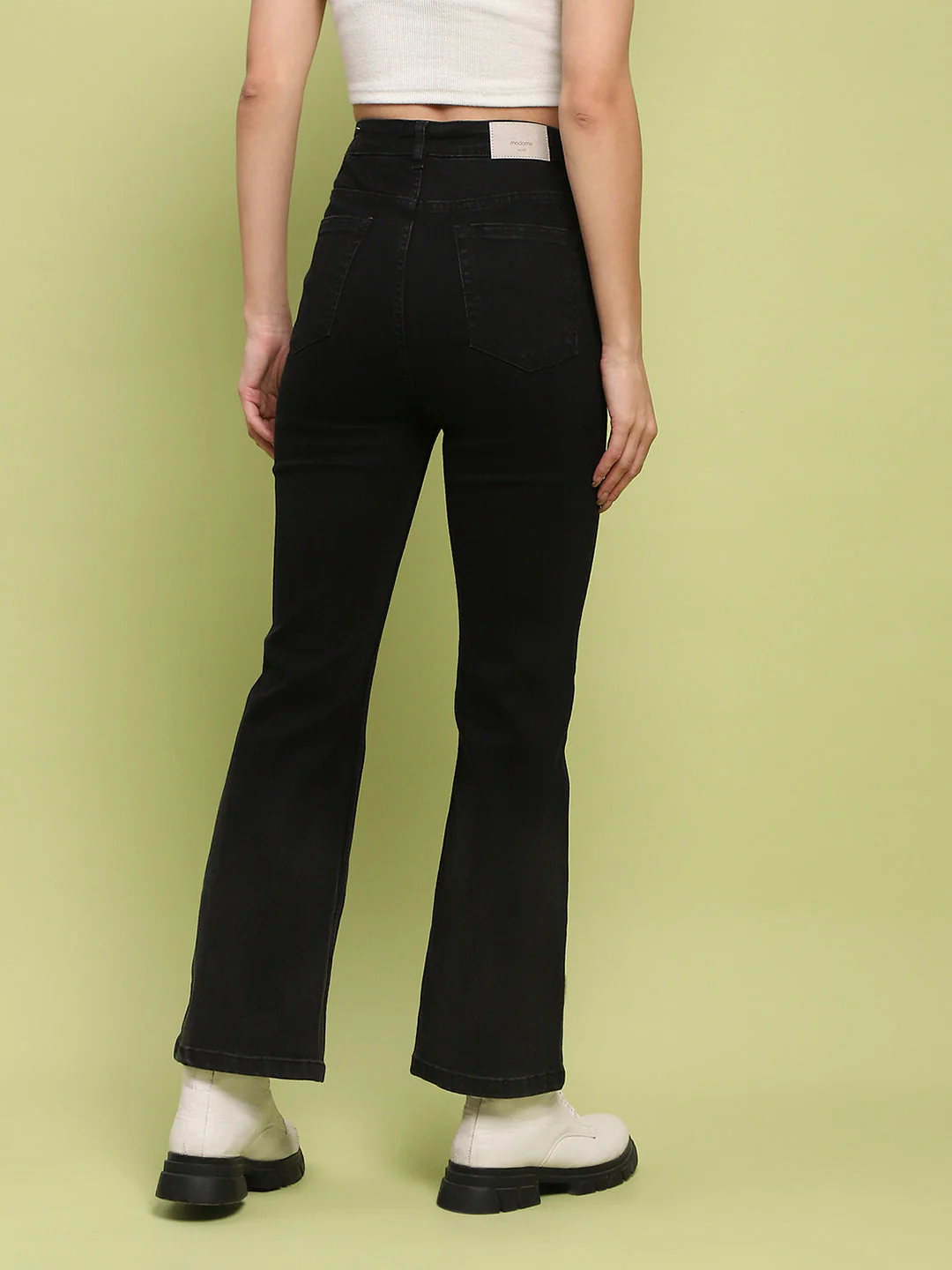Madame Cotton Blend Black Flared Denim Jeans - Image 6