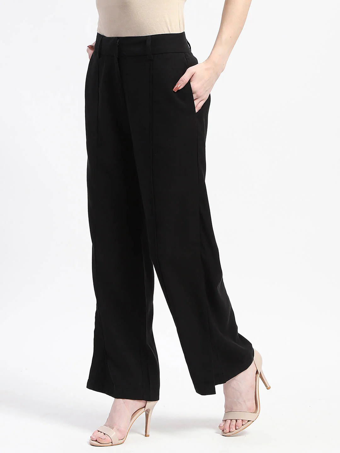 Madame Black Wide-Leg Trousers - Image 4