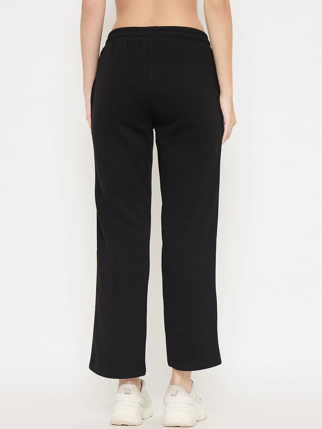 Madame Typography Print Black Cotton Blend Track Bottoms - Image 6