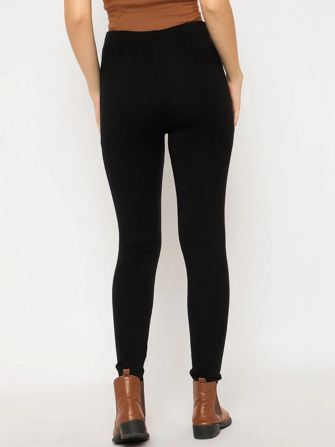 Madame Skinny Fit Solid Black Tights - Image 5