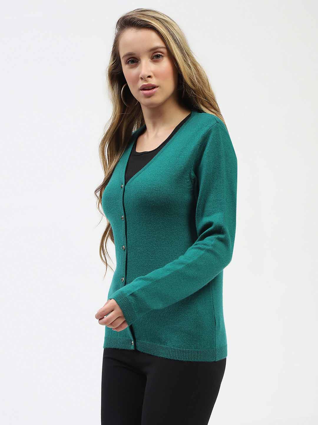 Madame Emerald Green Button-Up Cardigan - Image 4