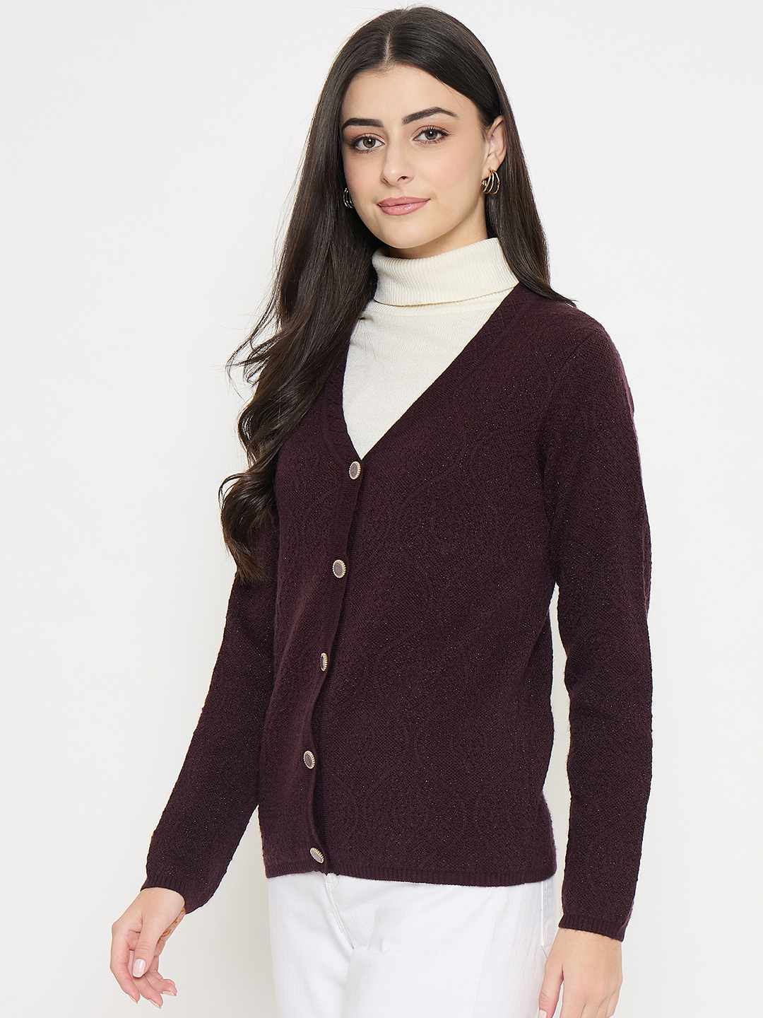 Madame Cable Knit Brown Cardigan - Image 5