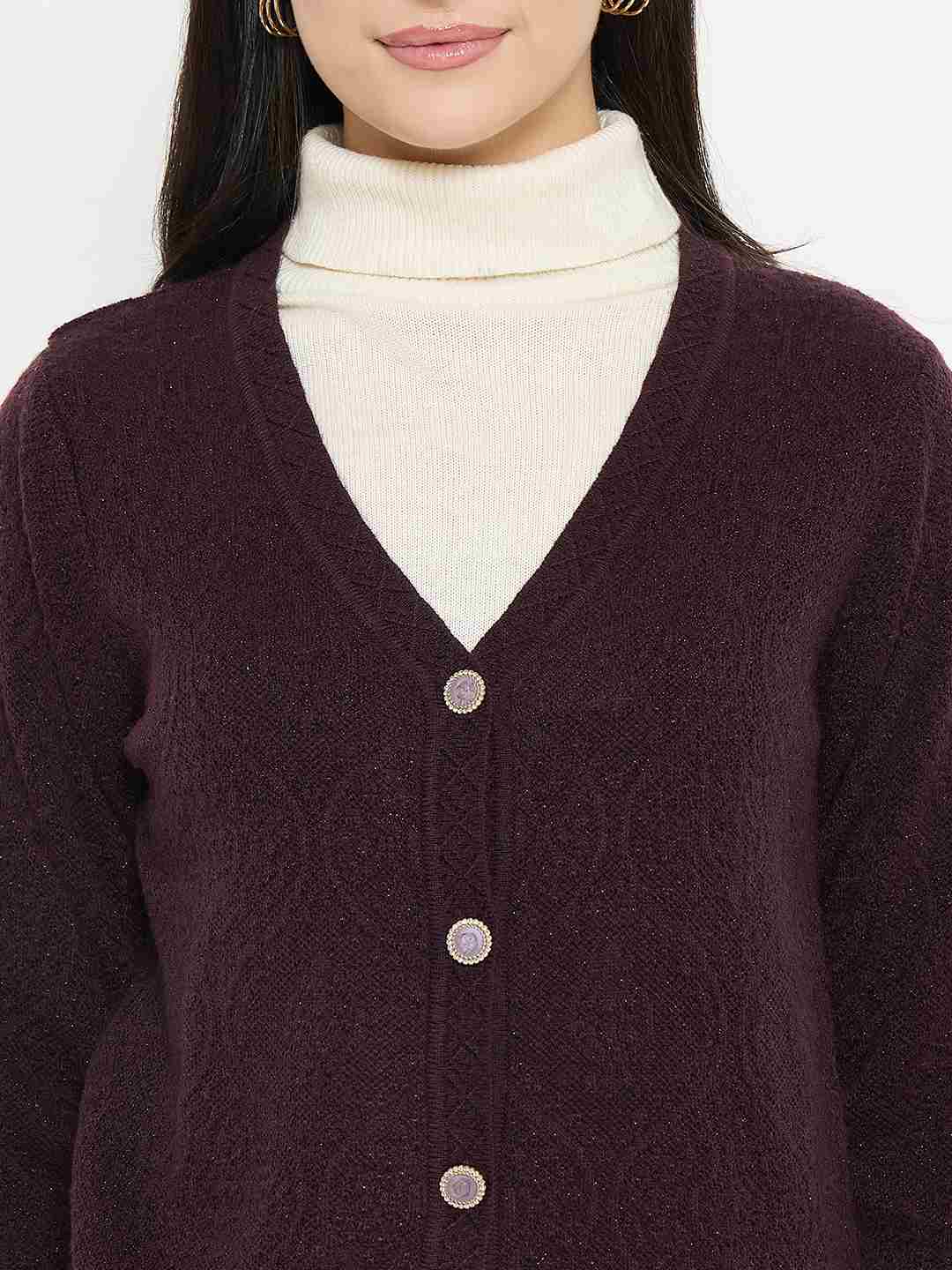 Madame Cable Knit Brown Cardigan - Image 7
