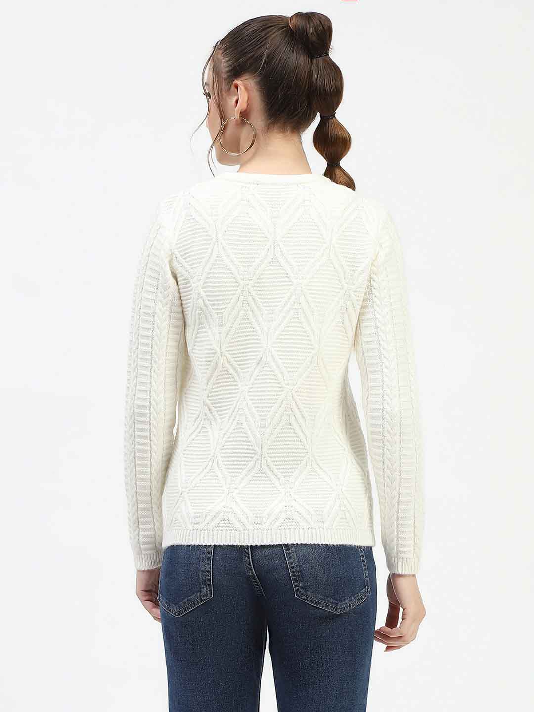Madame White Buttoned Cardigan - Image 5