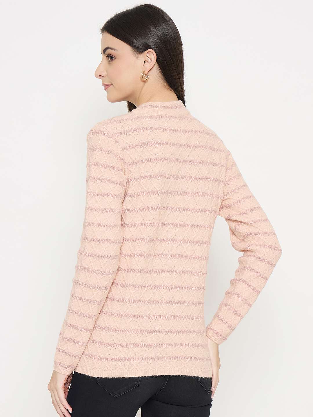 Madame Striped Peach Cardigan - Image 6