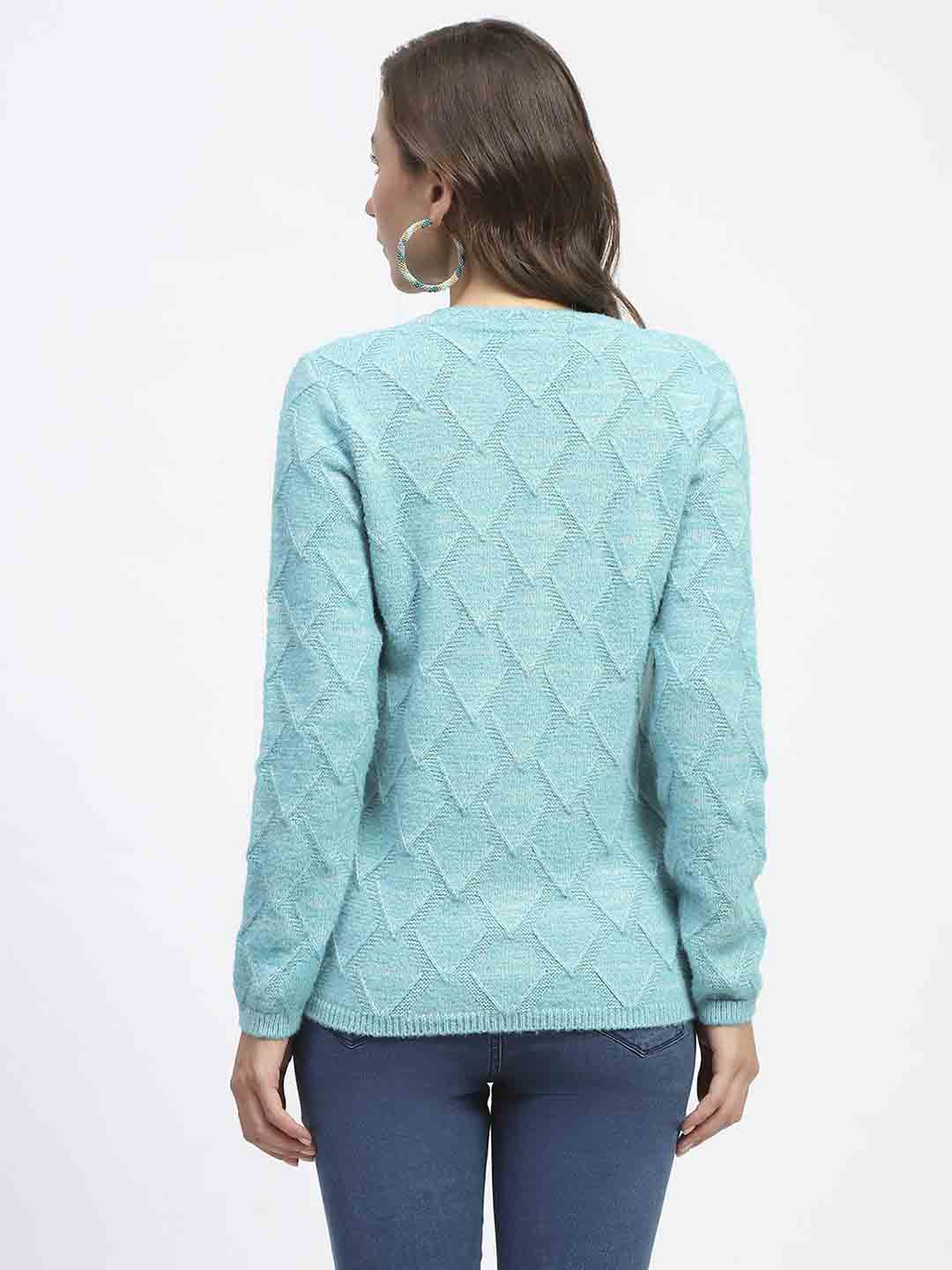 Madame V-Neck Sky Blue Cardigan - Image 6