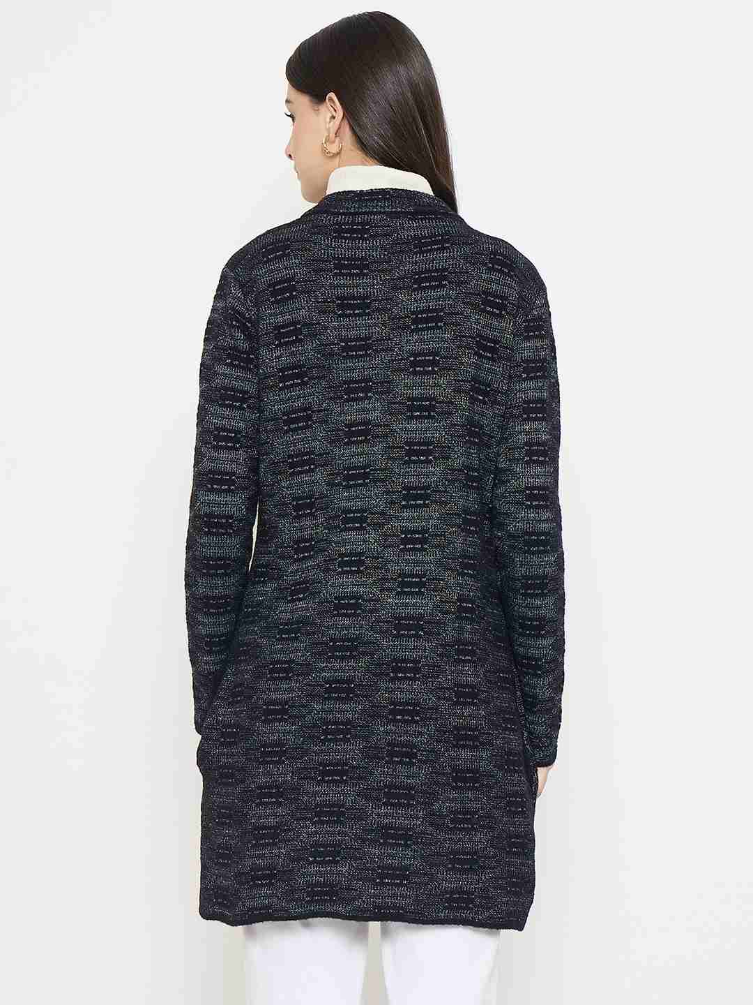 Madame Self Design Black Cardigan - Image 6