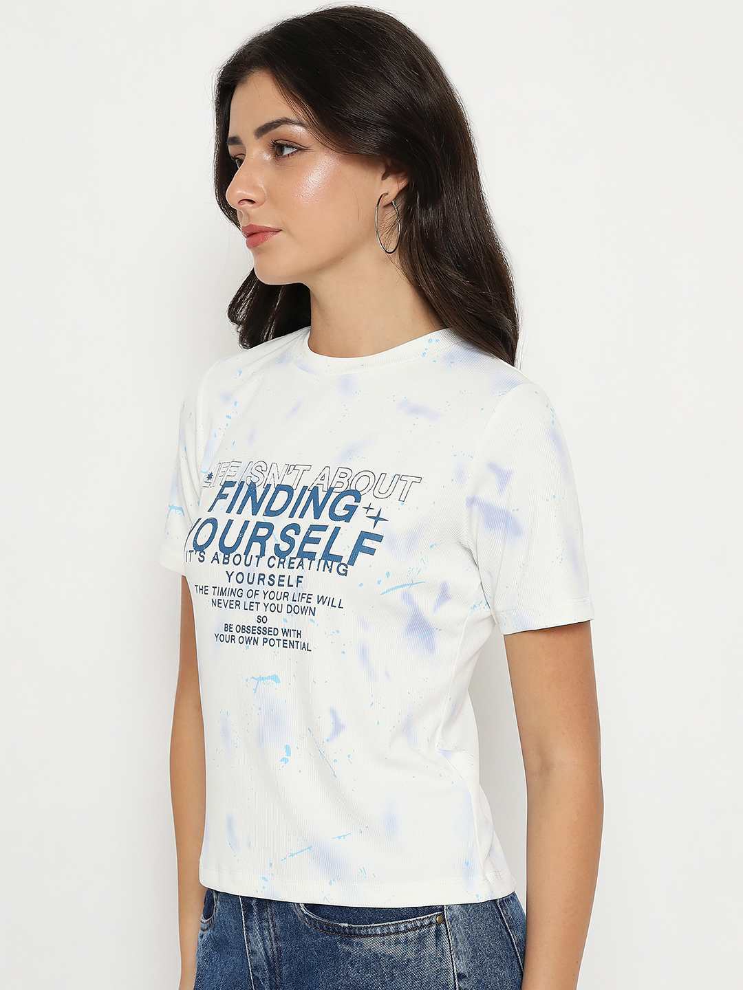 Madame All Over Print Blue T-Shirt - Image 5