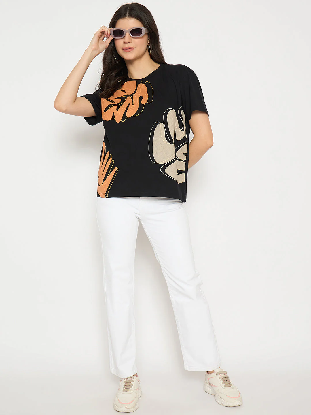 Madame Graphic Print Crew Neck Black Sinker T-shirt - Image 2
