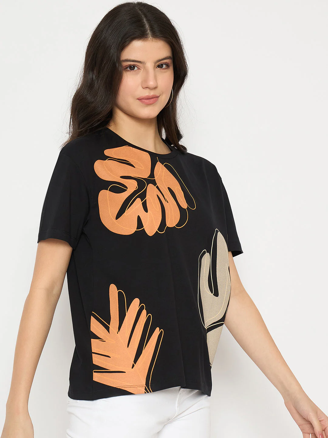 Madame Graphic Print Crew Neck Black Sinker T-shirt - Image 5