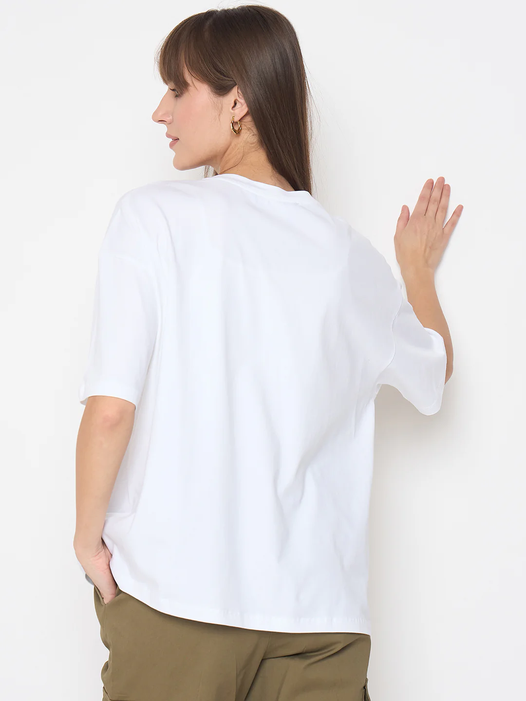 Madame Graphic Print Handwork Detail White Sinker T-shirt - Image 6