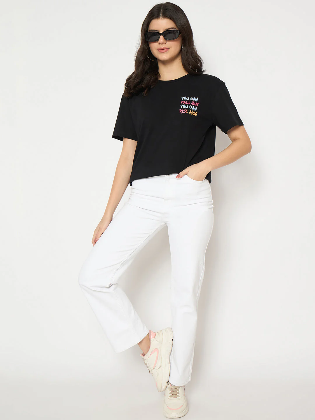 Madame Front and Back Graphic Print Black Sinker T-shirt - Image 2