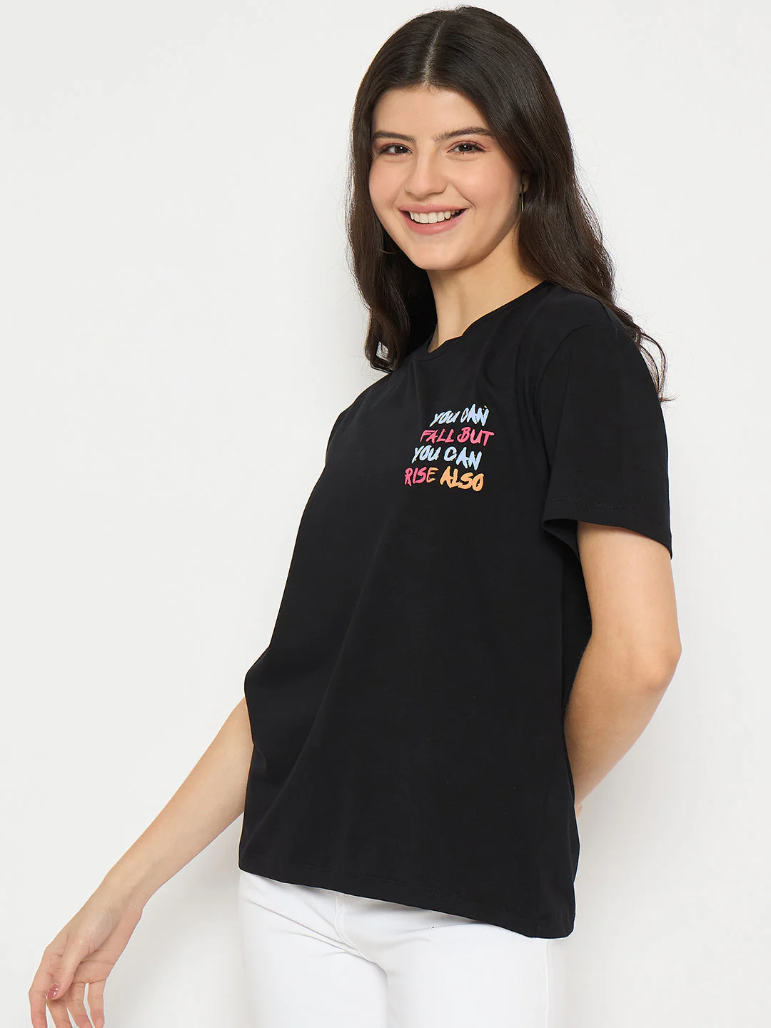 Madame Front and Back Graphic Print Black Sinker T-shirt - Image 5