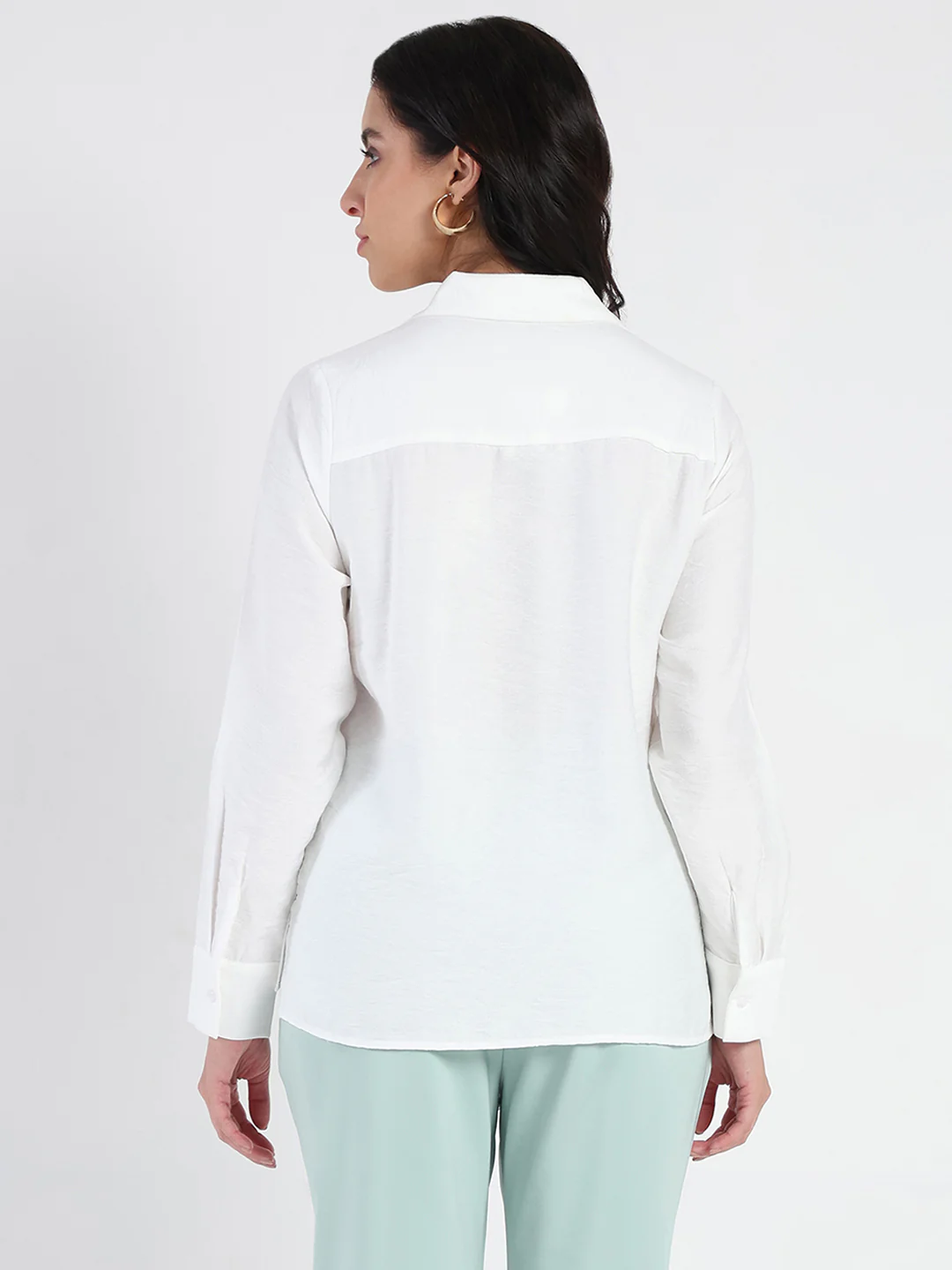 Madame White Rayon Blend Shirt - Image 6