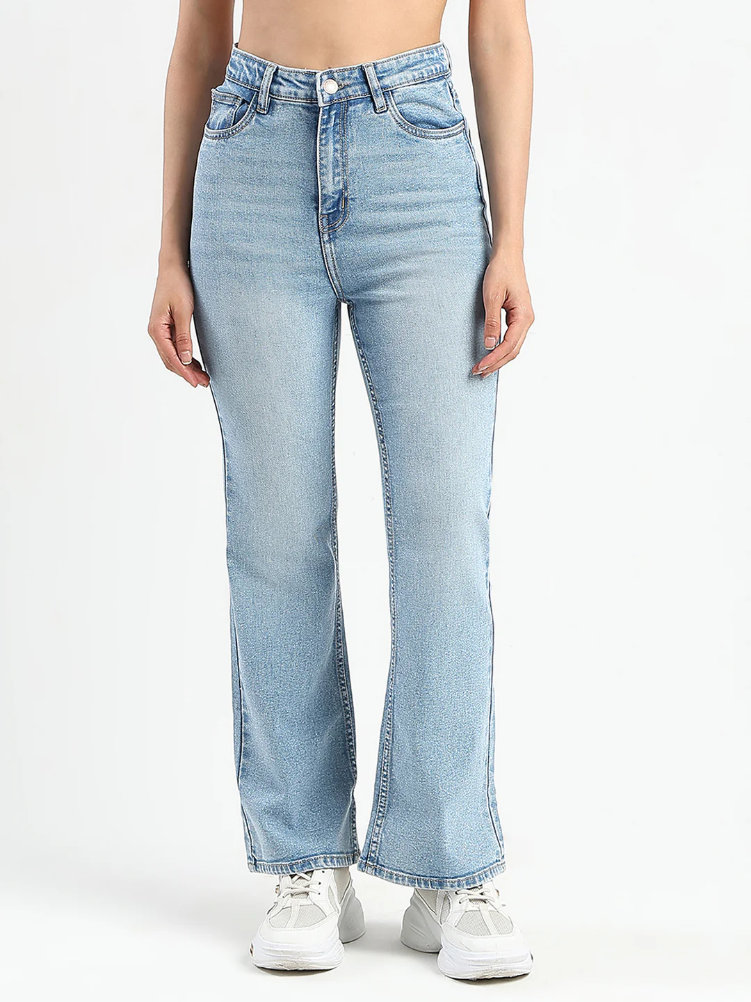 Madame Stone Wash Light Blue Flared Jeans