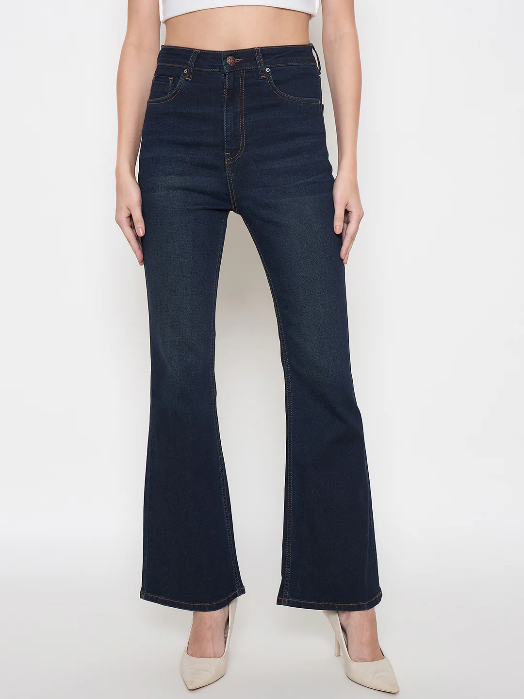 Madame Stone Wash Midnight Blue Flared Jeans