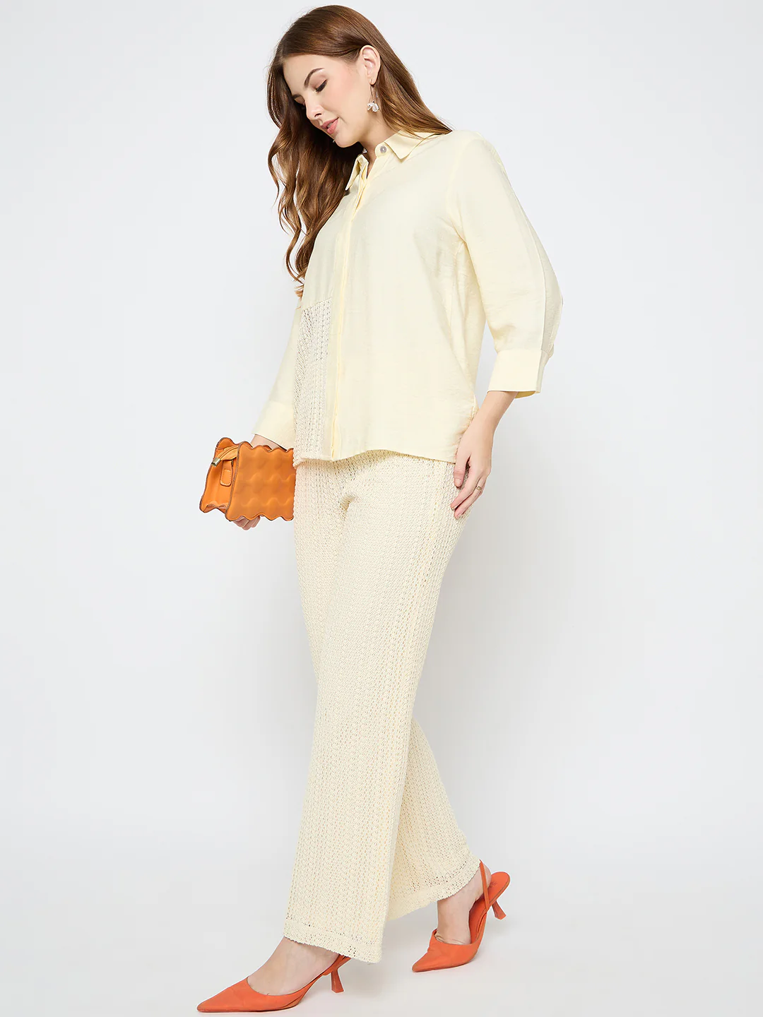 Madame Semi Sheer Off White Co-ord Set - Image 2