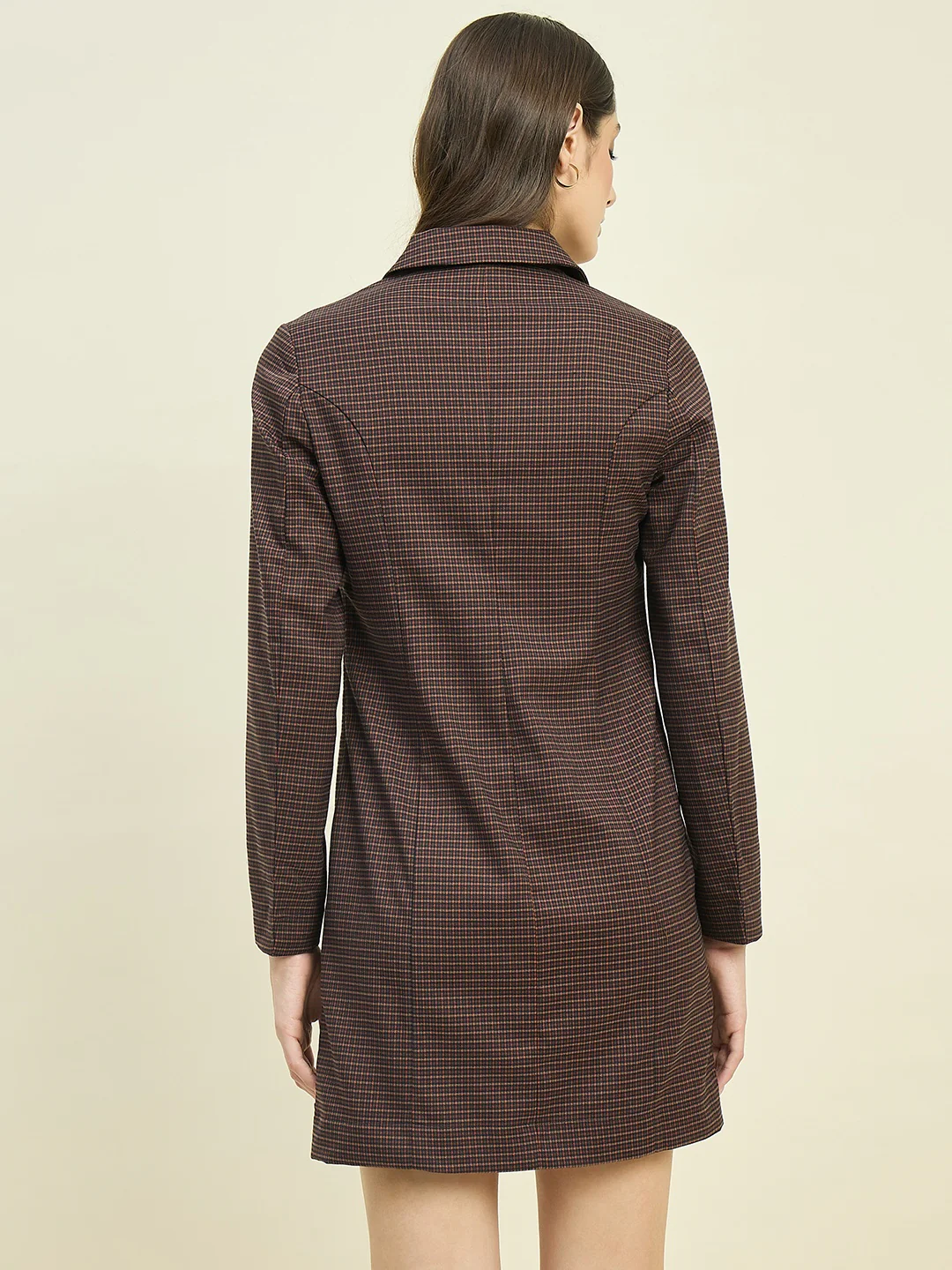 Madame Brown Double Breasted Long Coat - Image 6
