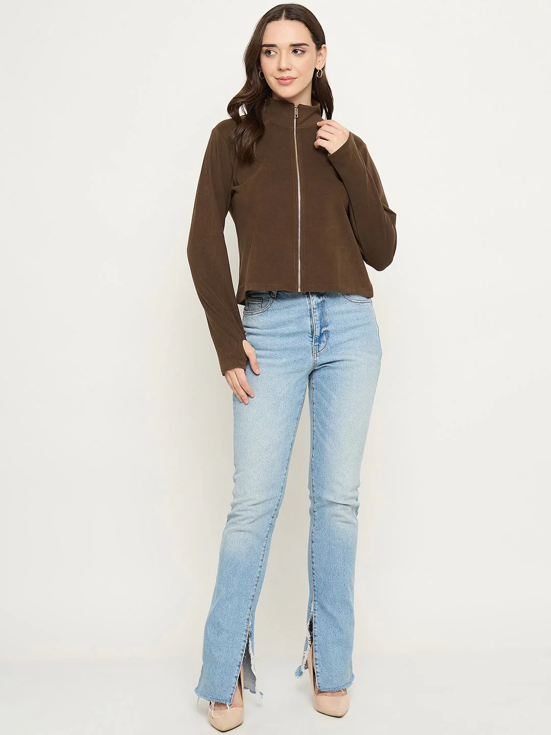 Madame Brown High Neck Top - Image 3