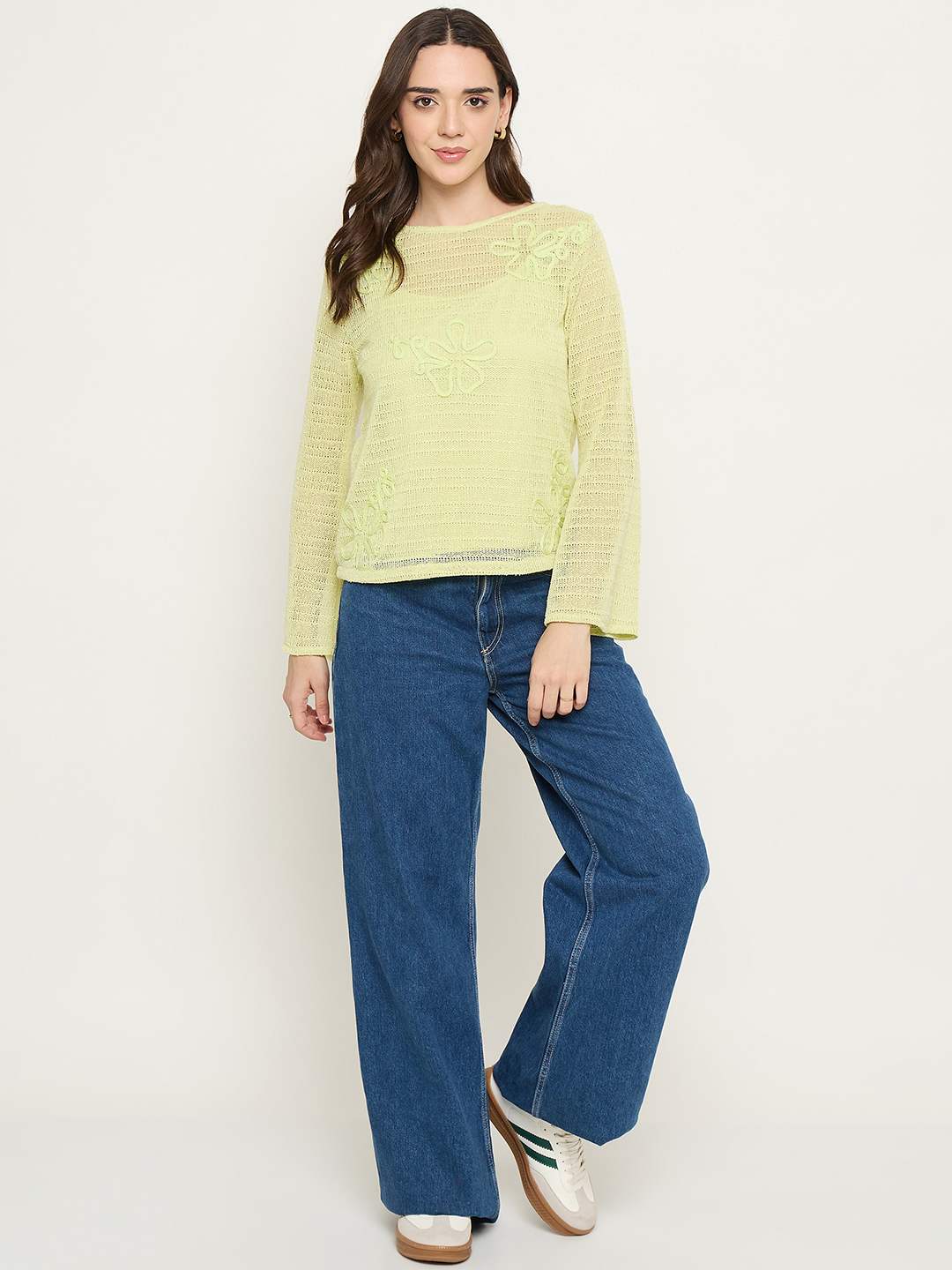 Madame Butter Yellow Lace Fabric Top - Image 2