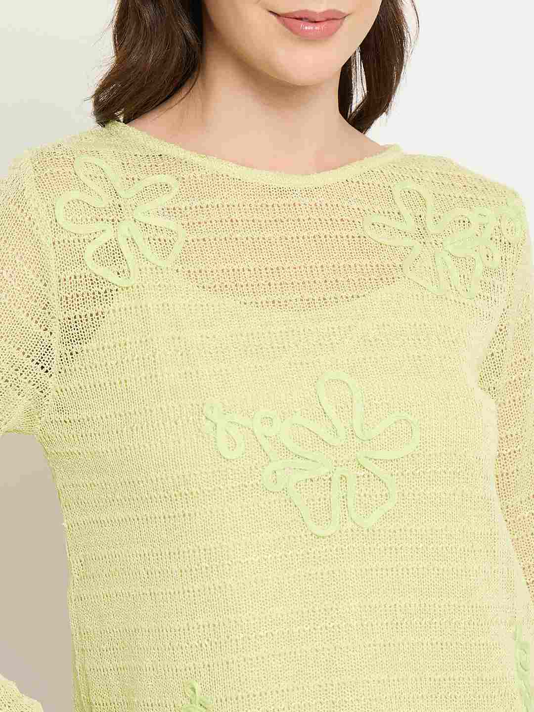 Madame Butter Yellow Lace Fabric Top - Image 7