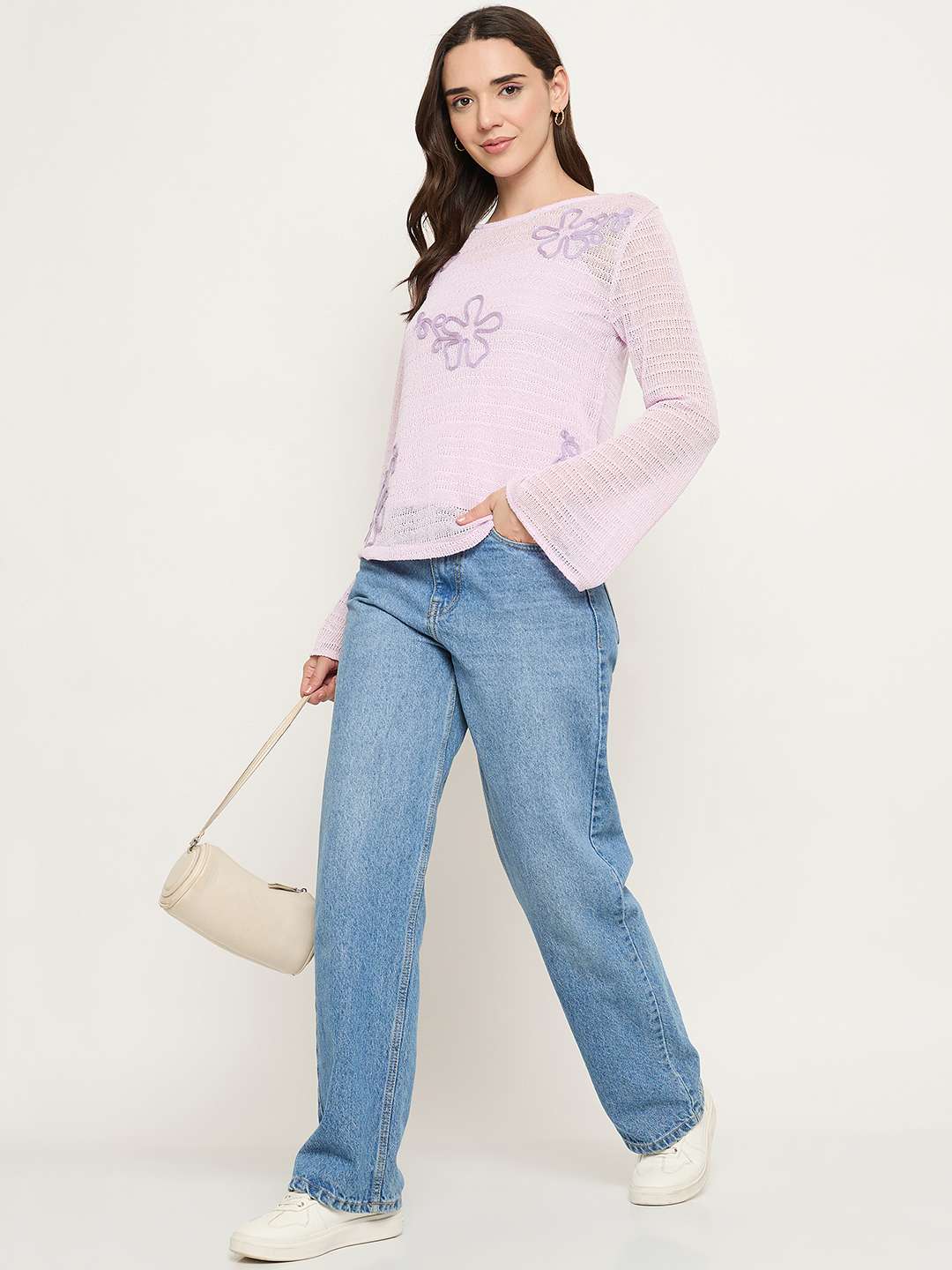 Madame Mauve Lace Fabric Top - Image 2