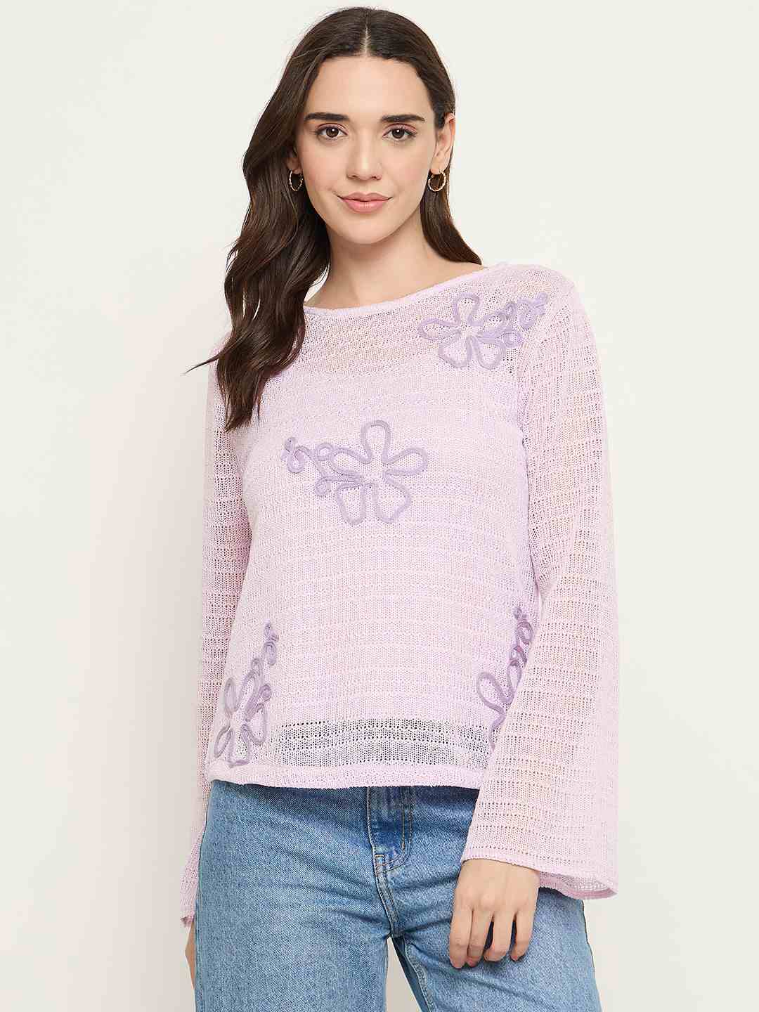 Madame Mauve Lace Fabric Top - Image 3
